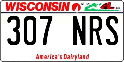 WI license plate 307NRS