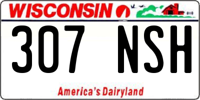 WI license plate 307NSH