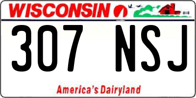 WI license plate 307NSJ