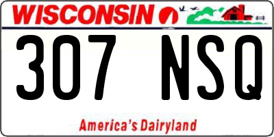 WI license plate 307NSQ