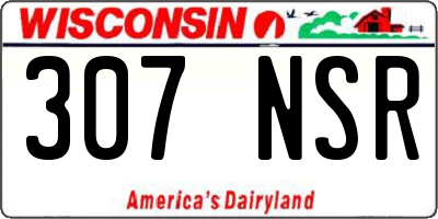 WI license plate 307NSR