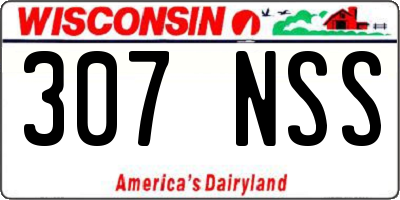WI license plate 307NSS