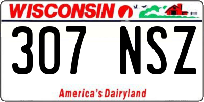 WI license plate 307NSZ