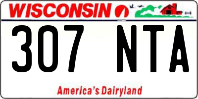 WI license plate 307NTA