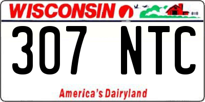 WI license plate 307NTC