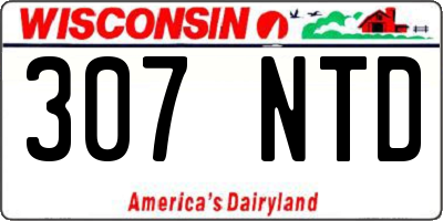 WI license plate 307NTD