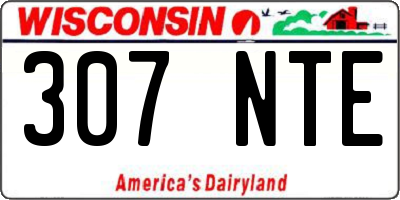WI license plate 307NTE