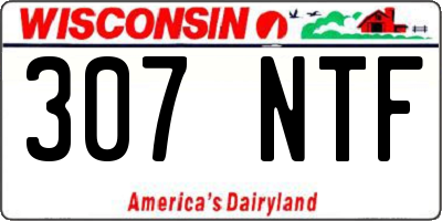 WI license plate 307NTF