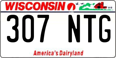 WI license plate 307NTG