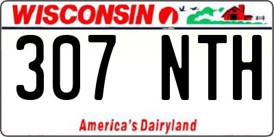 WI license plate 307NTH