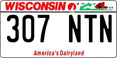 WI license plate 307NTN