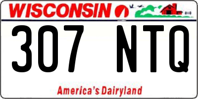 WI license plate 307NTQ
