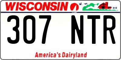 WI license plate 307NTR