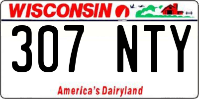 WI license plate 307NTY