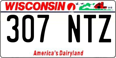 WI license plate 307NTZ