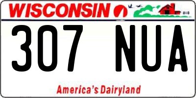 WI license plate 307NUA