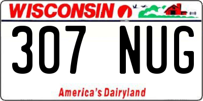 WI license plate 307NUG