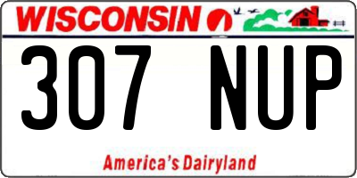 WI license plate 307NUP
