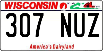 WI license plate 307NUZ