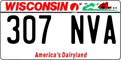 WI license plate 307NVA