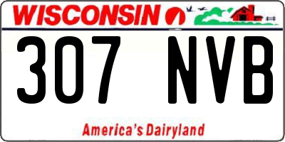 WI license plate 307NVB