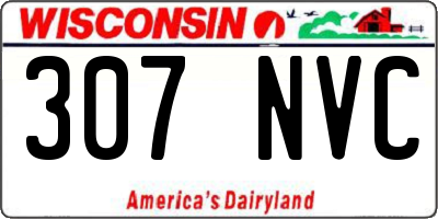 WI license plate 307NVC