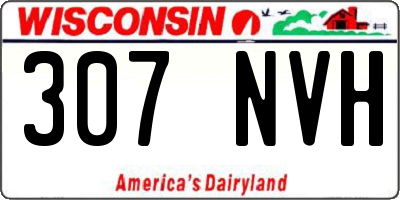 WI license plate 307NVH