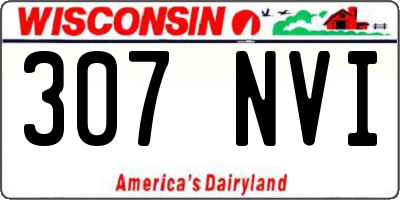 WI license plate 307NVI