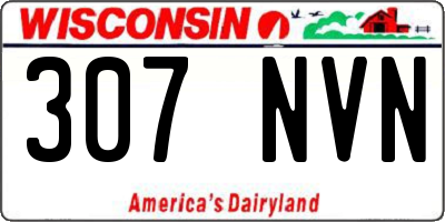 WI license plate 307NVN