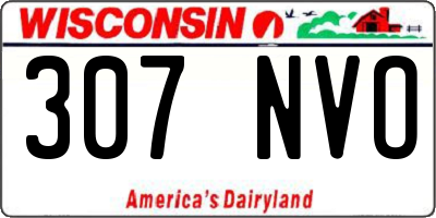 WI license plate 307NVO