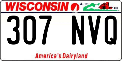 WI license plate 307NVQ
