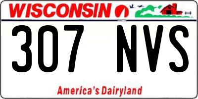 WI license plate 307NVS