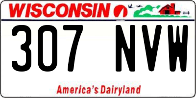 WI license plate 307NVW