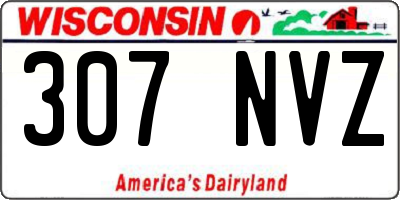 WI license plate 307NVZ