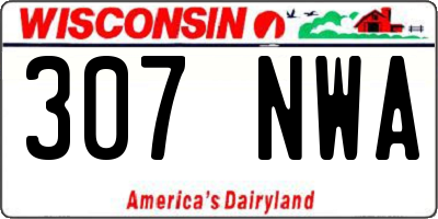 WI license plate 307NWA