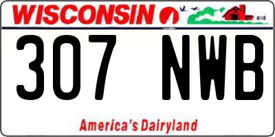 WI license plate 307NWB