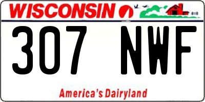 WI license plate 307NWF