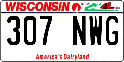 WI license plate 307NWG