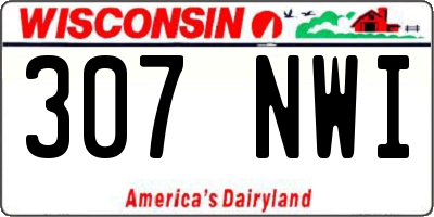 WI license plate 307NWI