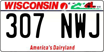 WI license plate 307NWJ