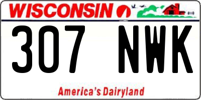 WI license plate 307NWK