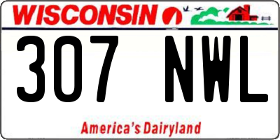 WI license plate 307NWL