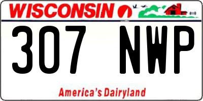 WI license plate 307NWP