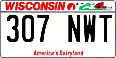 WI license plate 307NWT