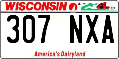 WI license plate 307NXA