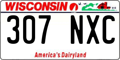 WI license plate 307NXC