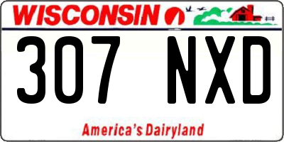 WI license plate 307NXD