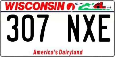 WI license plate 307NXE