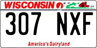 WI license plate 307NXF