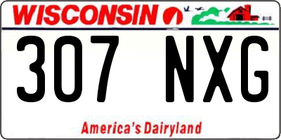 WI license plate 307NXG